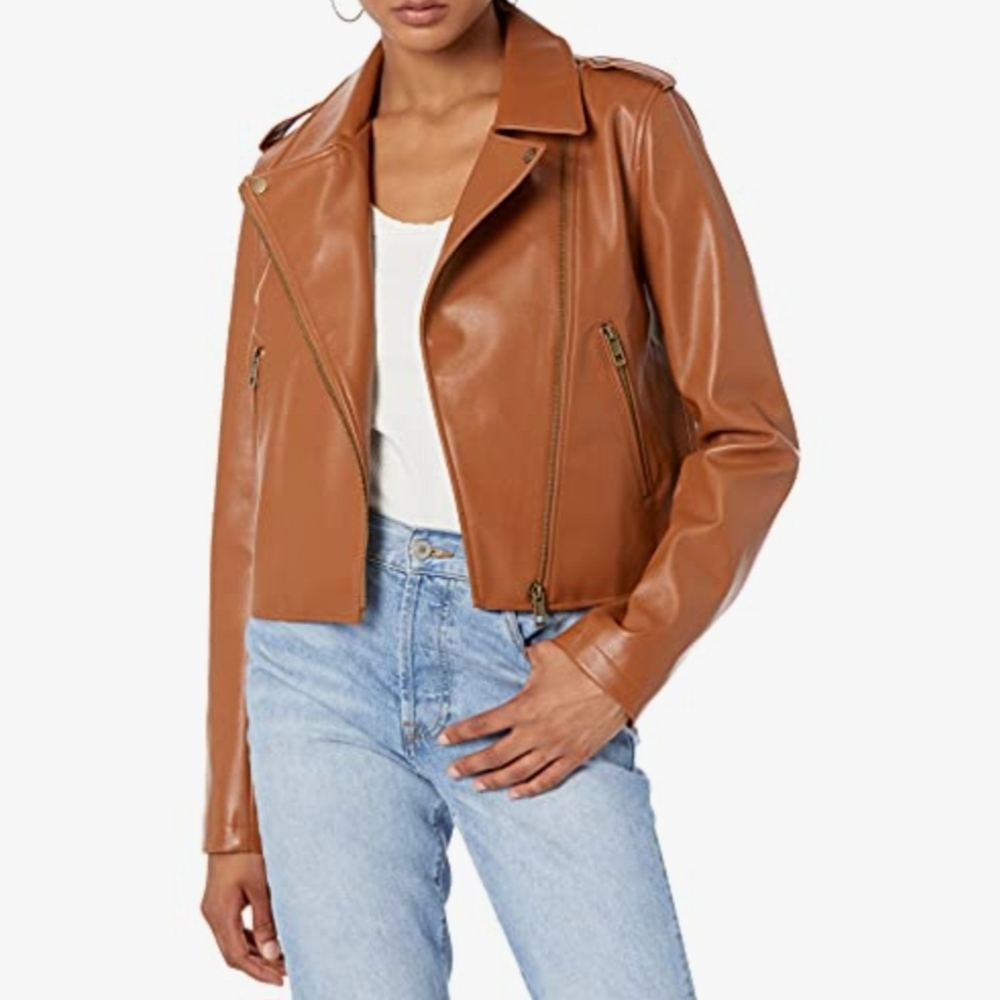 Women's Tan Leather Jacket